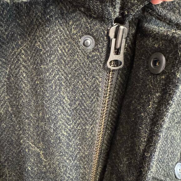 Grayers Mens Wool Green Quilted Equestrian Utility Snap Zip Sport Coat Jacket XL - Picture 11 of 16